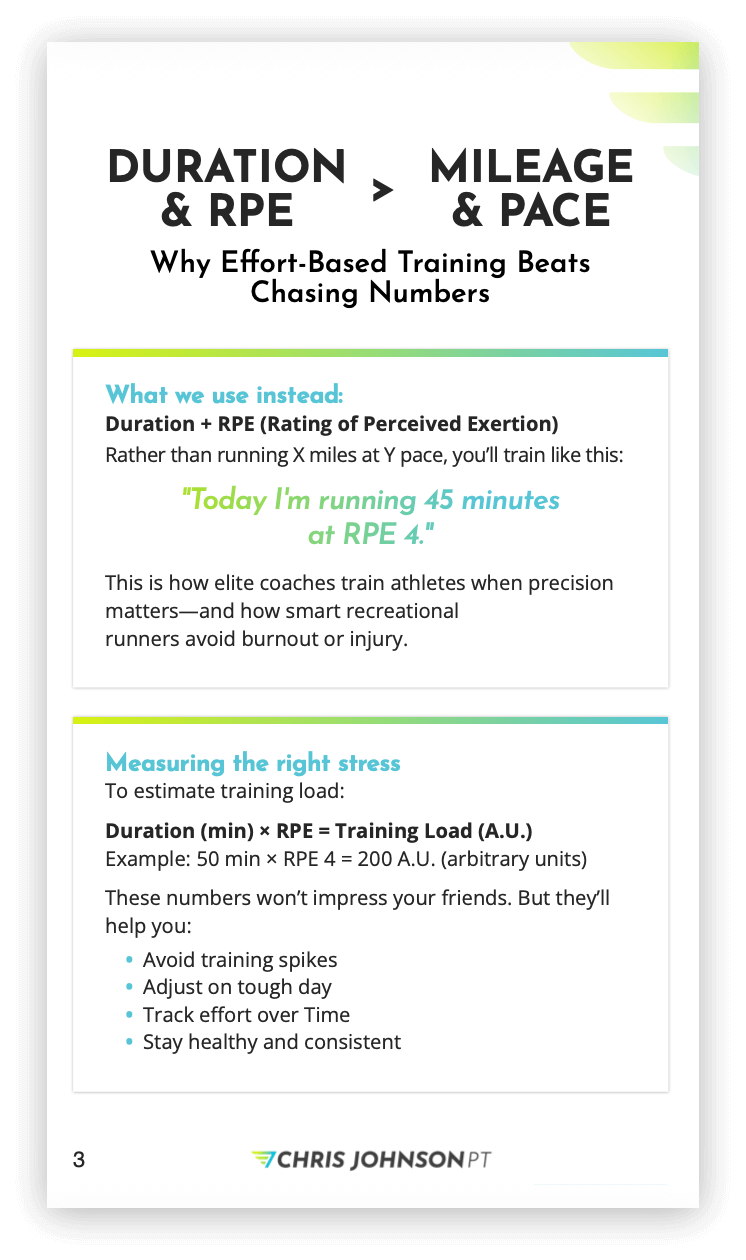Triathlon Rpe Runner's Field Guide - Chris Johnson PT