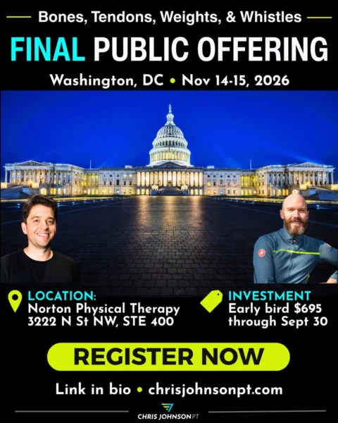 November 14–15, @runningmatekc and I will teach Bones, Tendons, Weights, and Whistles for the last t…